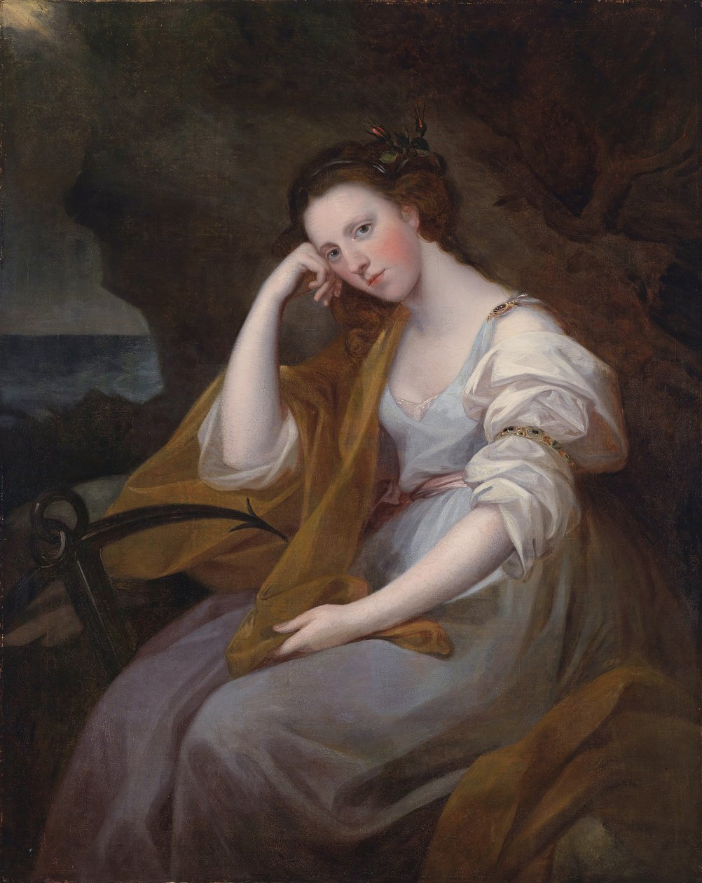 Porträtt av Lady Louisa Leveson Gower som Spes (Goddess of Hope) av Angelica Kauffmann