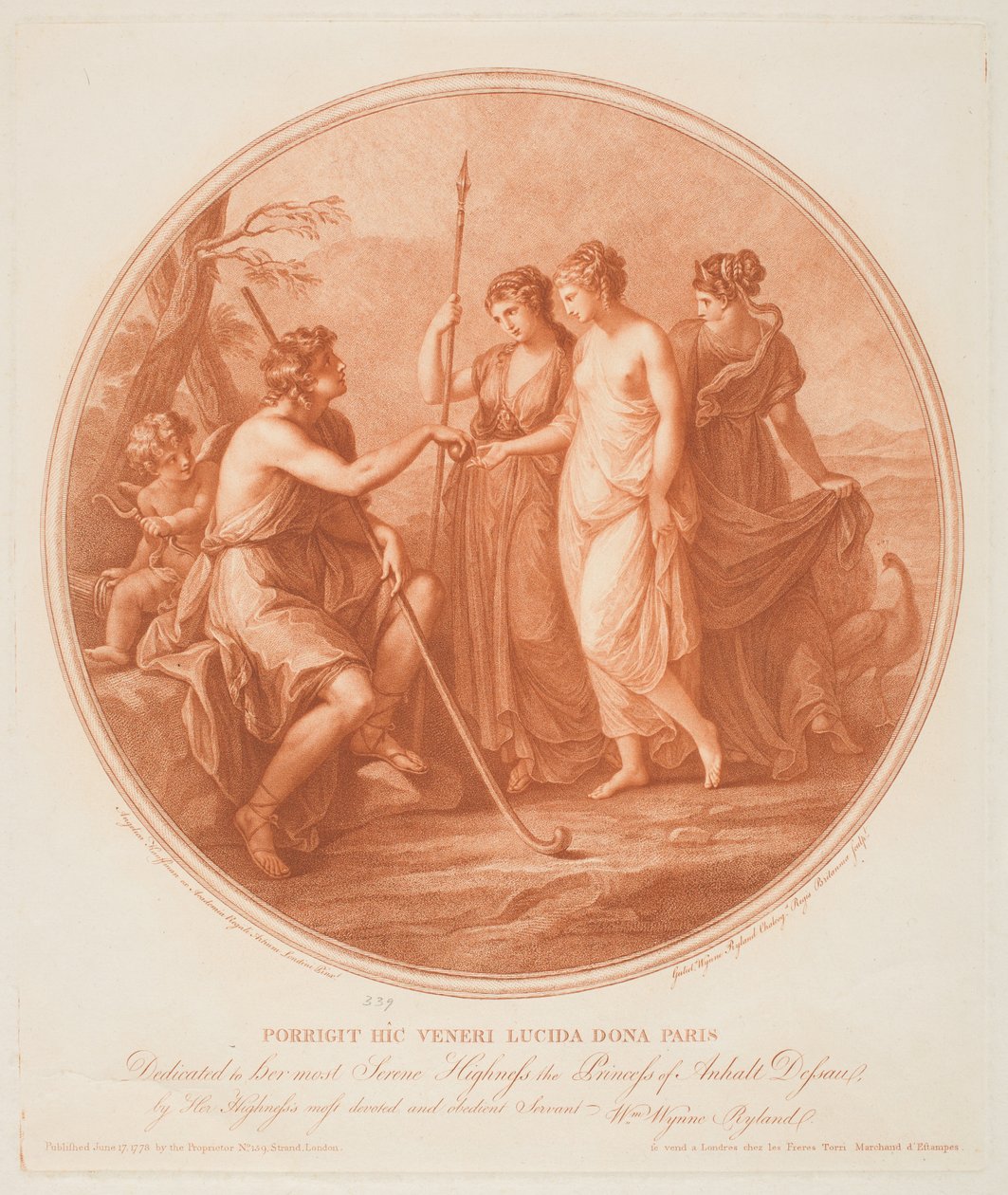 Parisdomen av Angelica (after) Kauffman