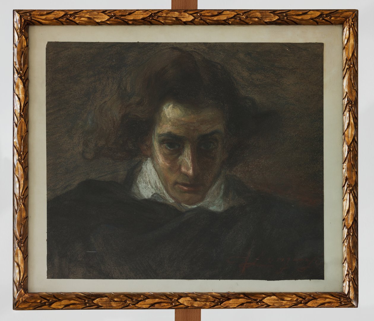 Porträtt av en musiker (pastell) av Angelo Longanesi