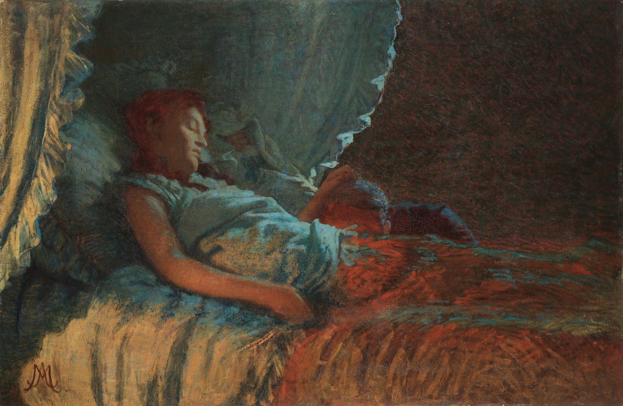 Alba Serena moderskap, 1889-1890. av Angelo Morbelli