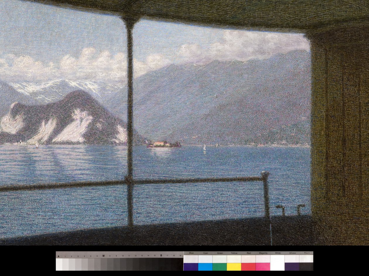 Båt på Lago Maggiore, 1915 av Angelo Morbelli