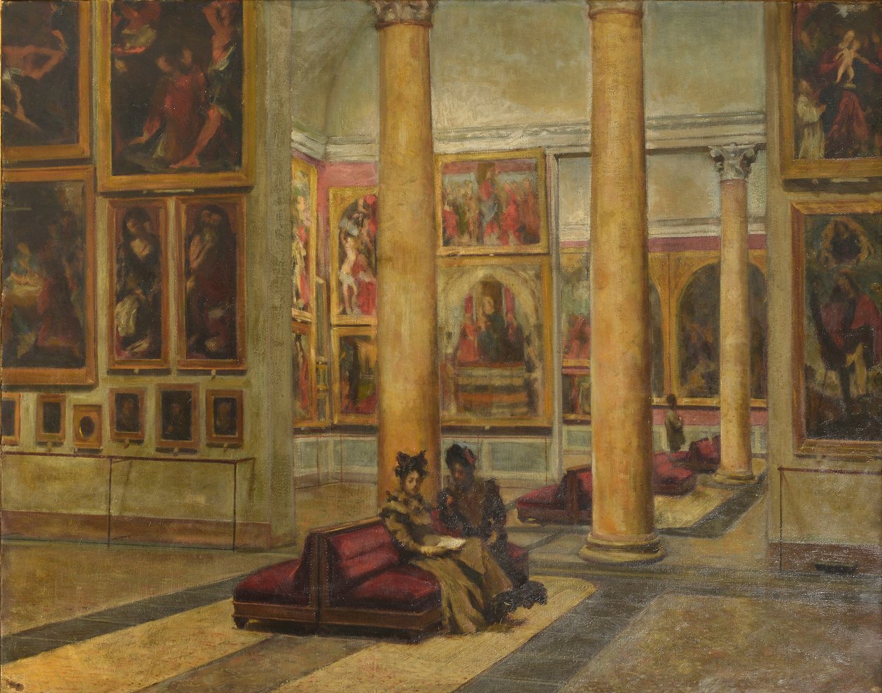 Interiör av Pinacoteca di Brera av Angelo Ripamonti