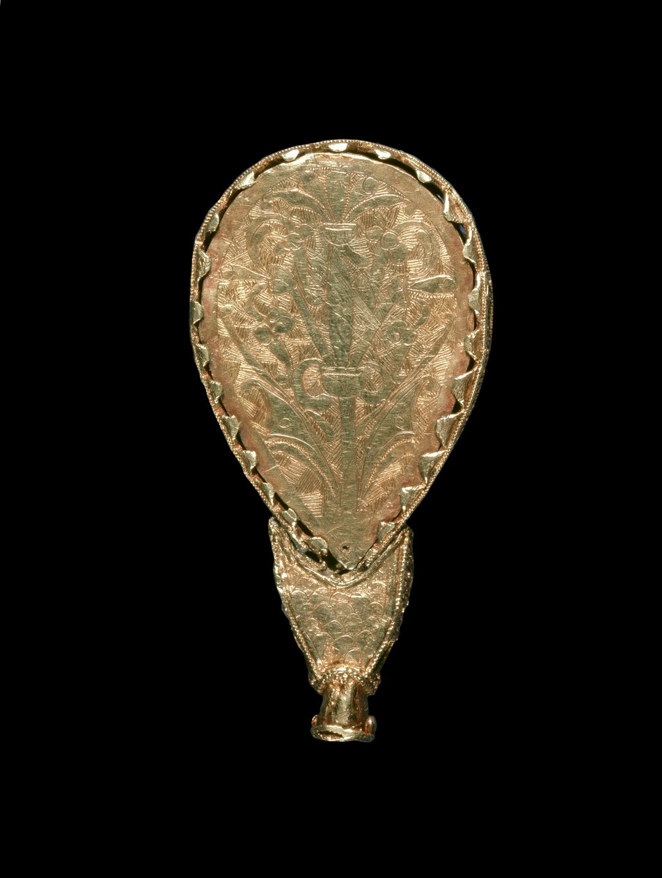 Alfred Jewel (guld, bergskristall och emalj) (omvänd) (för framsidan se 100551) av Anglo Saxon