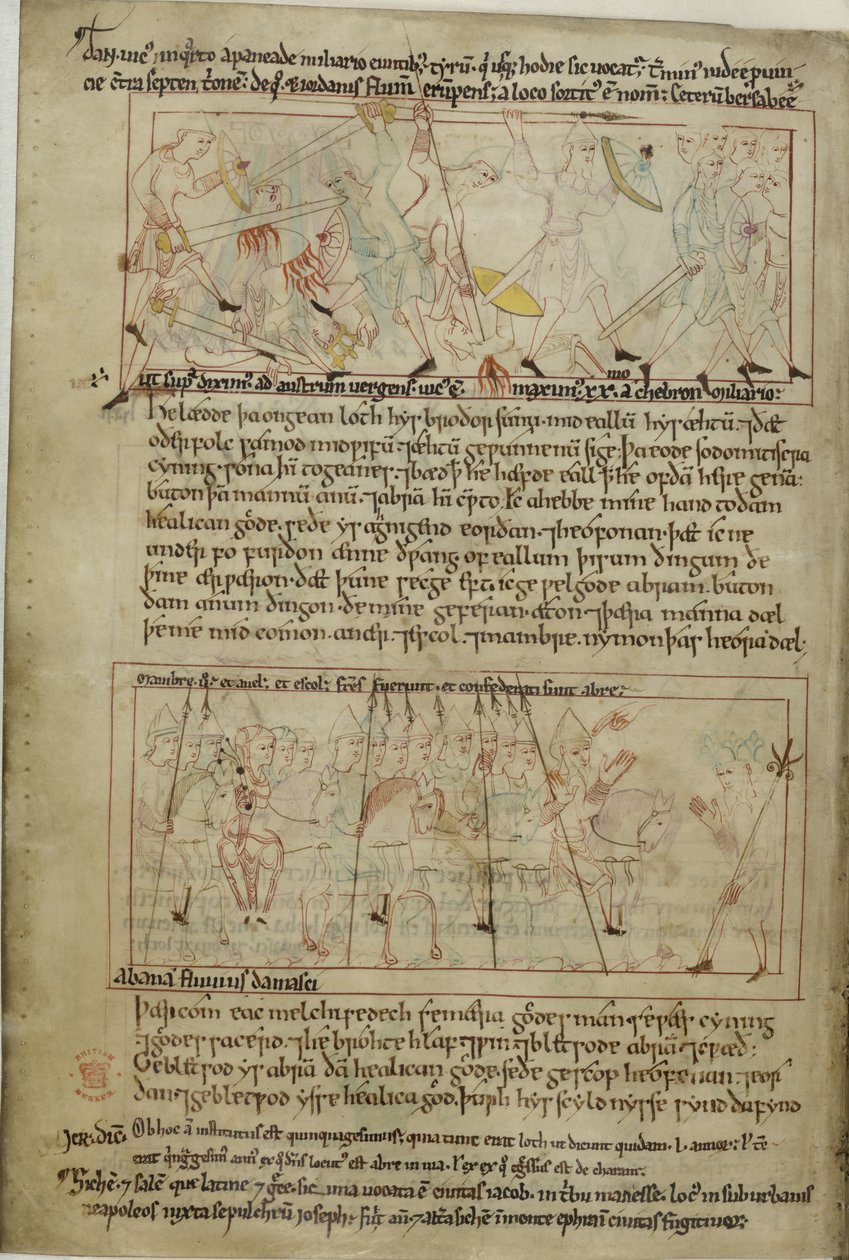 Bomull Claudius B. IV, f.25v Abraham och Lot av Anglo Saxon