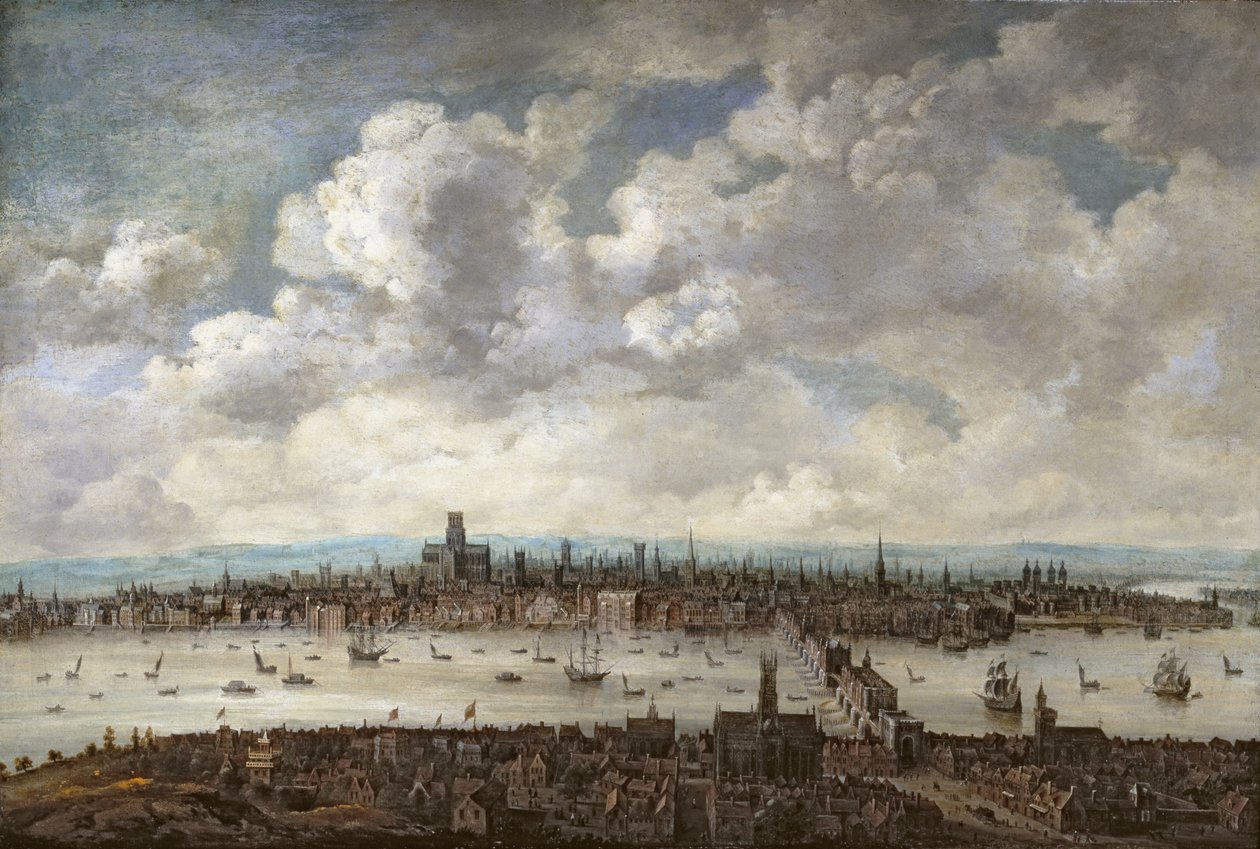 Utsikt över London från Southwark av Anglo Dutch School