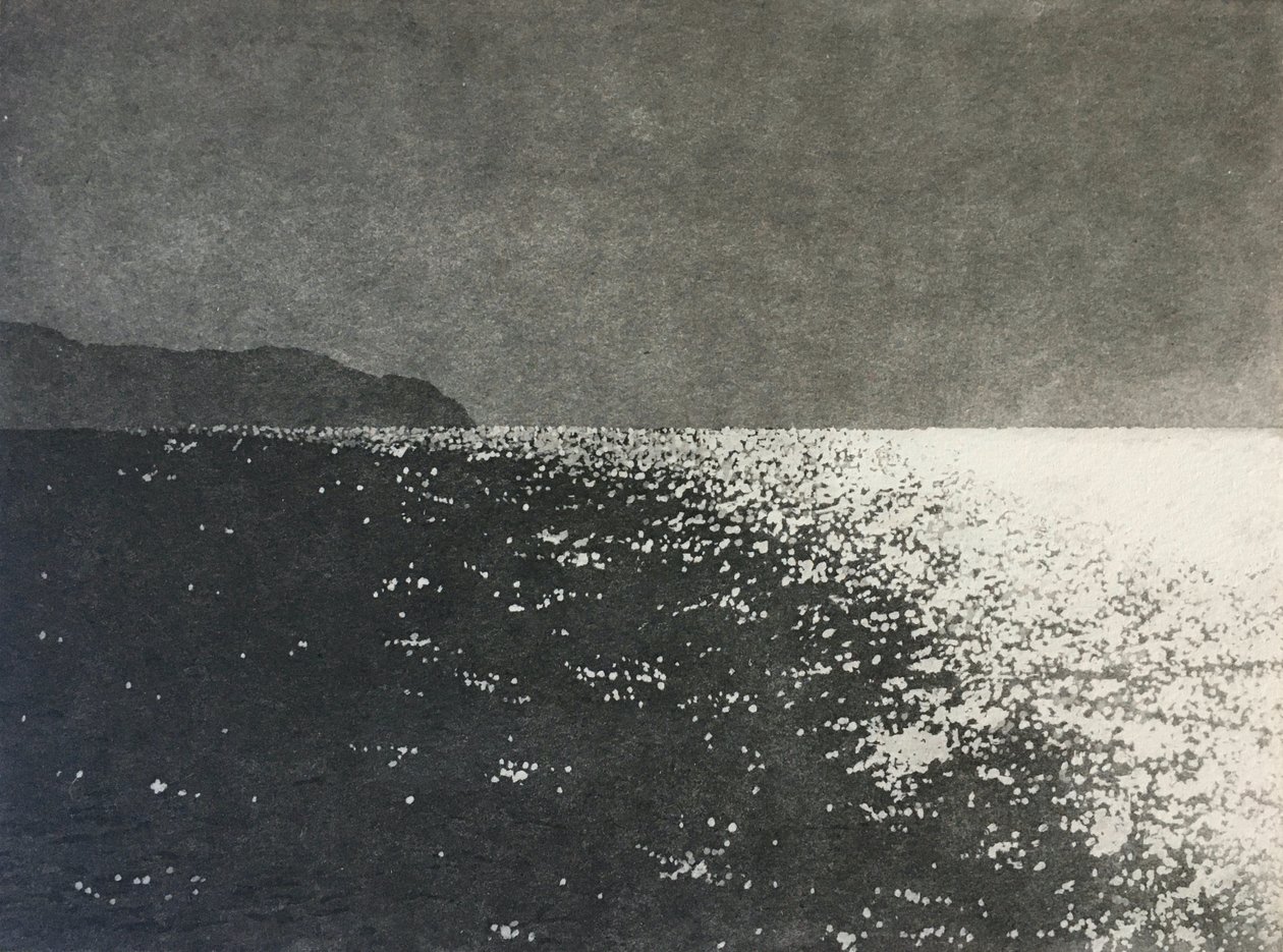 Dancing light, 2021 (akvatint på papper) av angus hampel