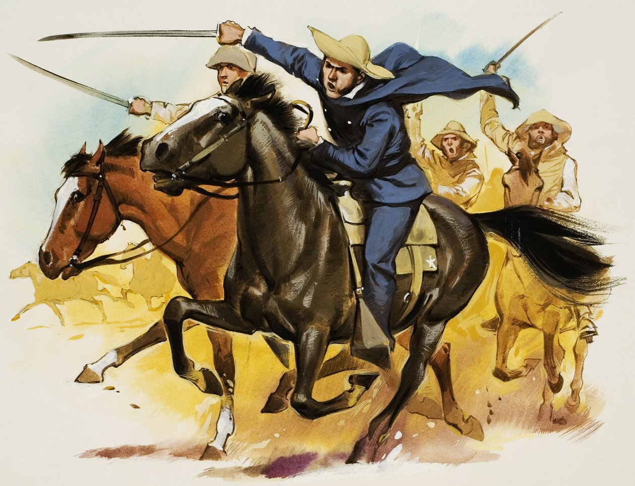 Sam Houston (1793-1863) (gouache på papper) av Angus McBride