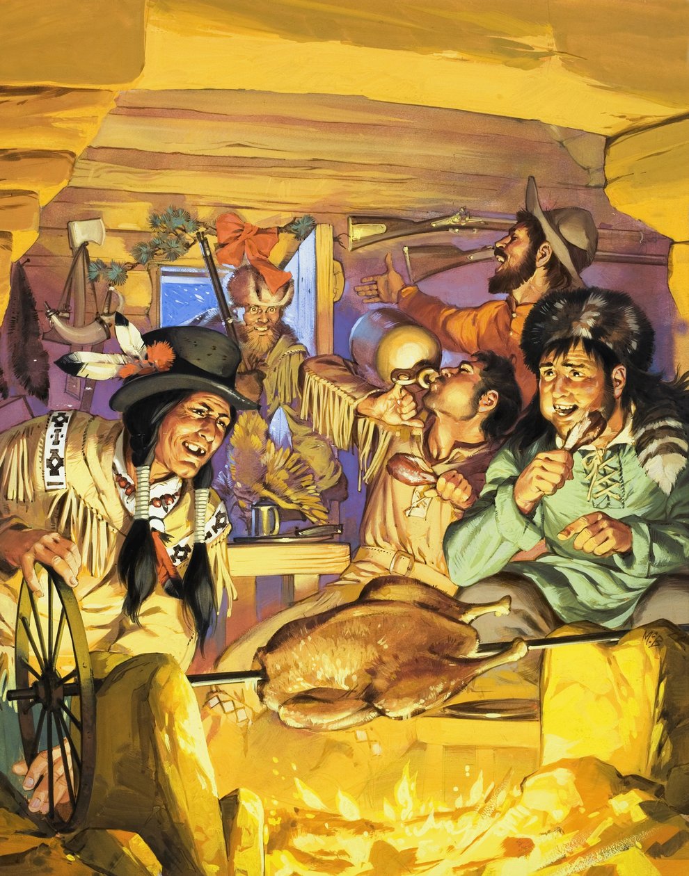 Thanksgiving på 1840-talet. av Angus McBride