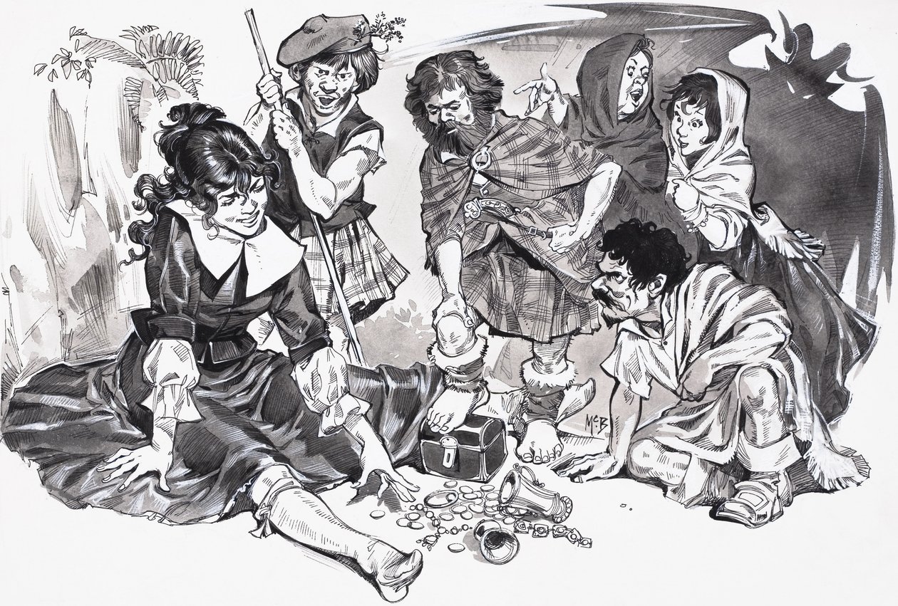Den vackra Isobel Gowdie (gouache på papper) av Angus McBride