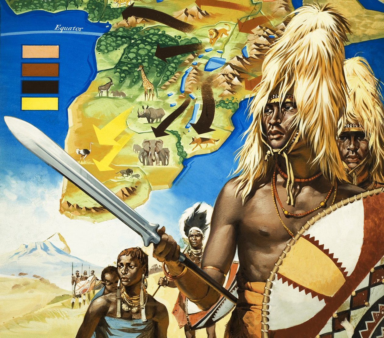 Masai-stammen i Afrika av Angus McBride