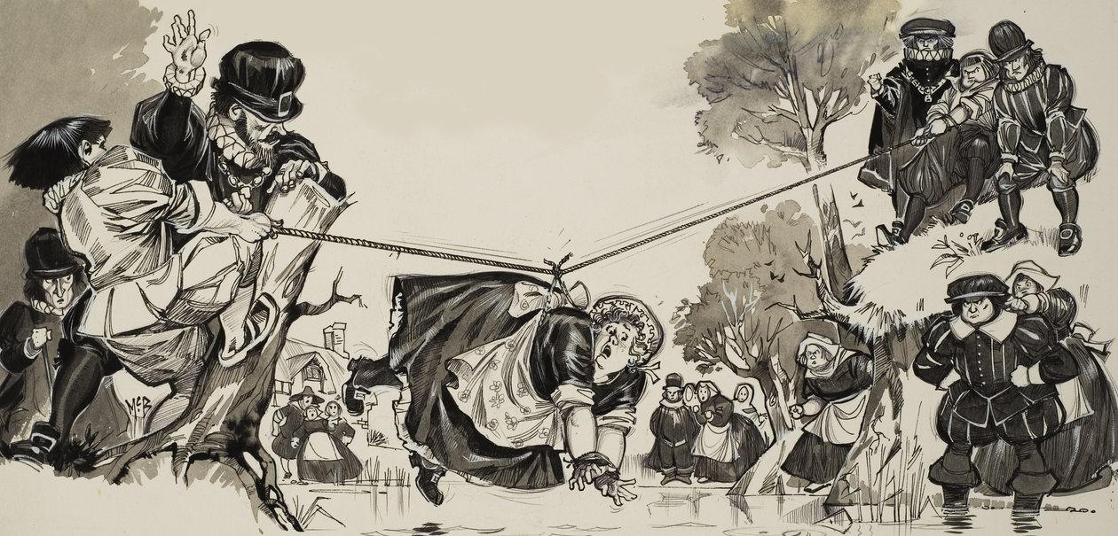 Witch Hunt (gouache på papper) av Angus McBride