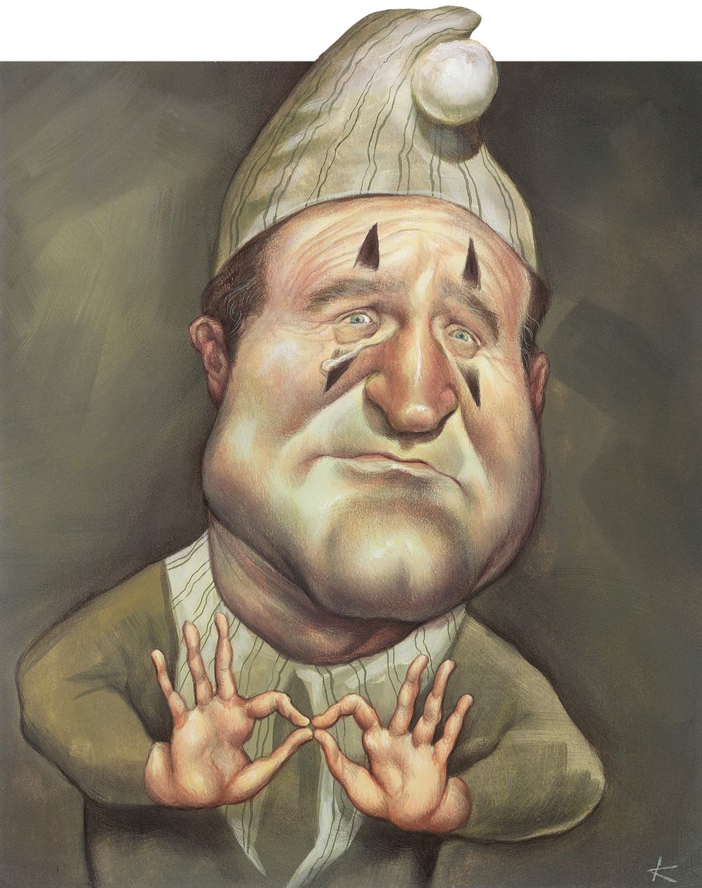 Robin Williams, 2000 (akryl på illustrationstavla) av Anita Kunz