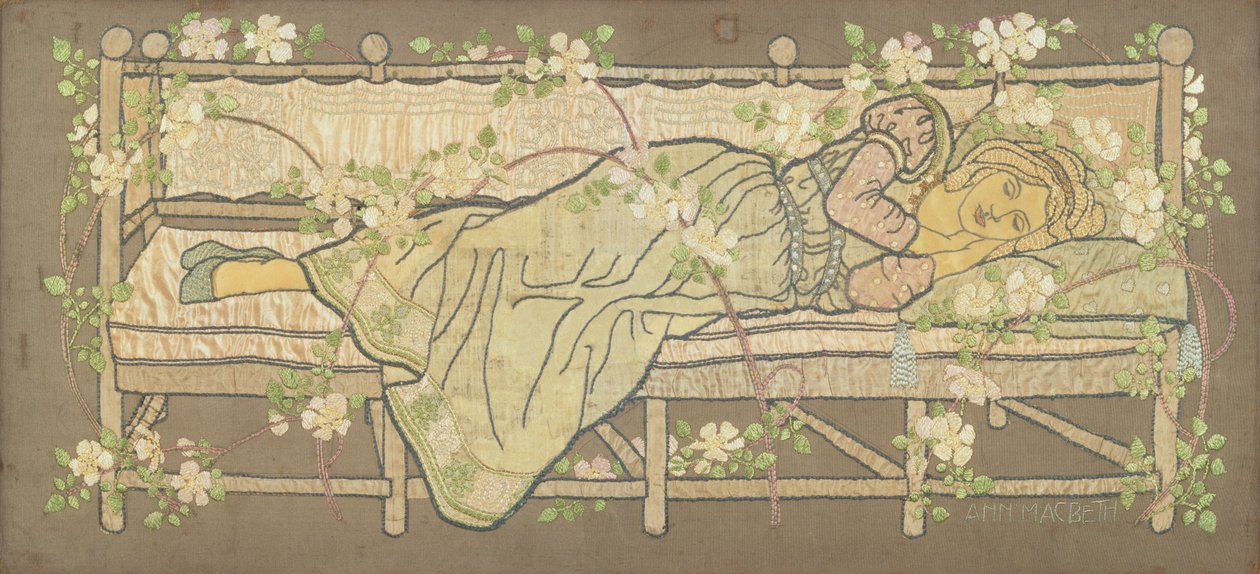 Törnrosa (sidenbroderi) av Ann MacBeth