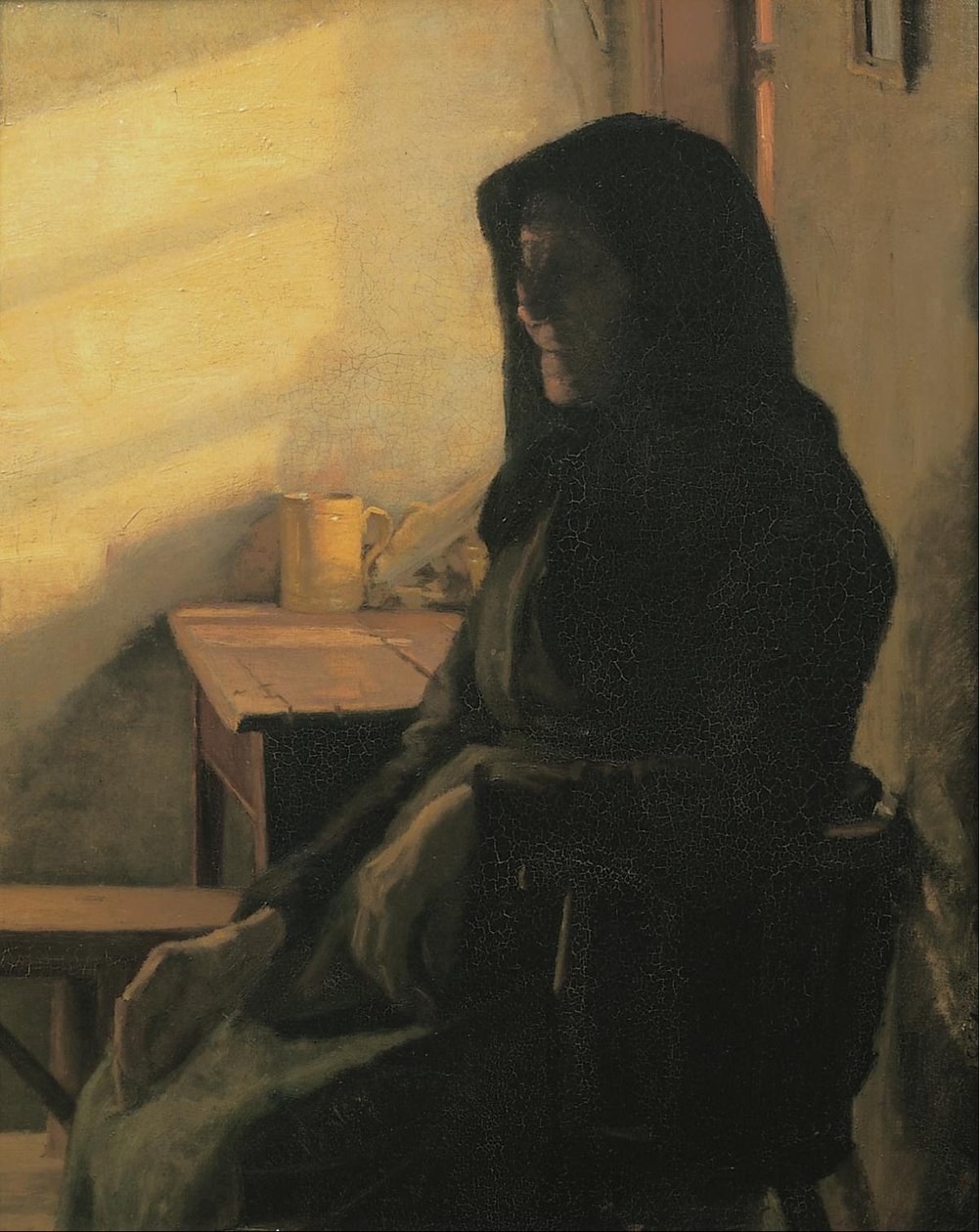En blind kvinna i hennes rum av Anna Ancher