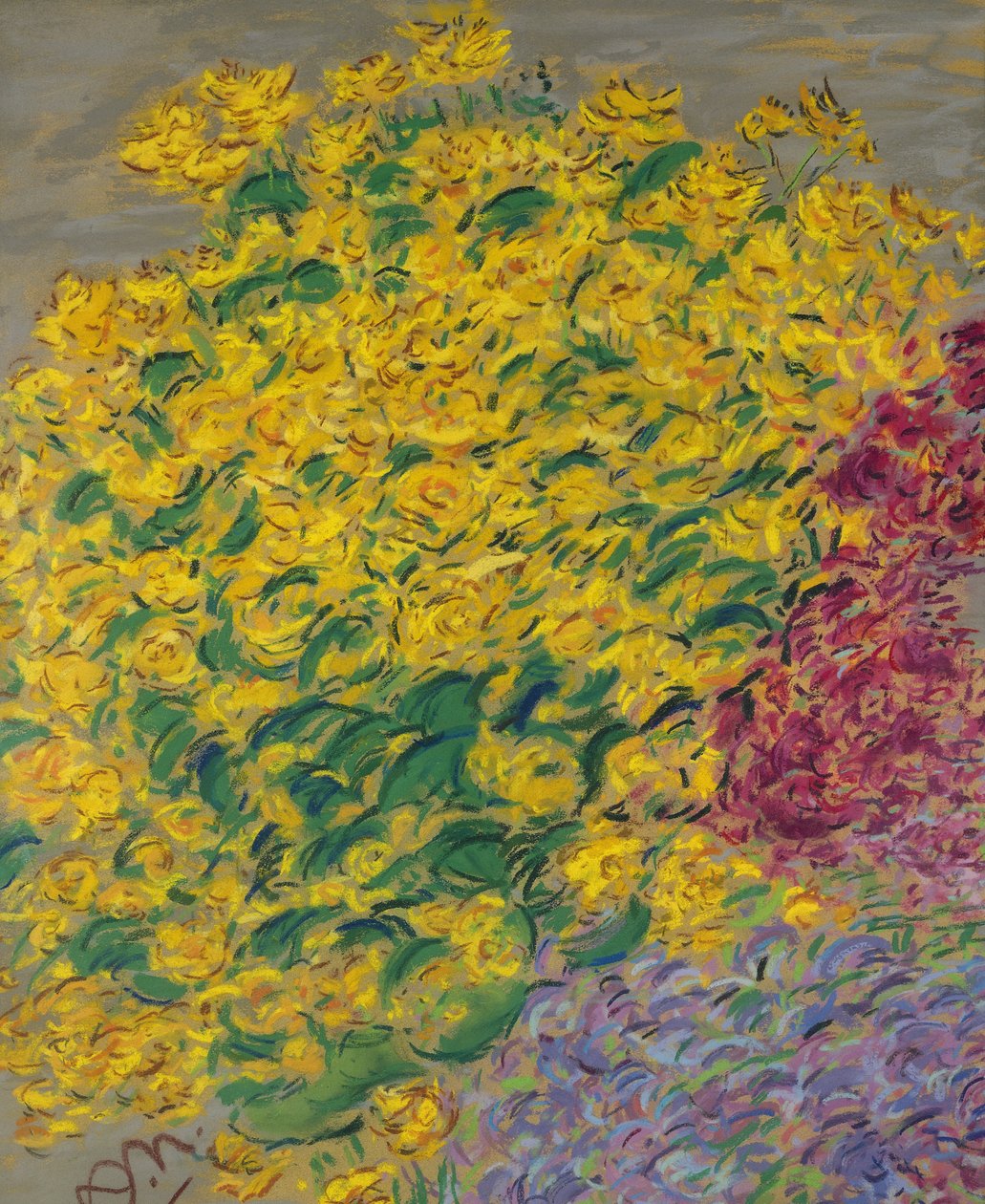 Blommor (pastell på papper) av Anna de Noailles