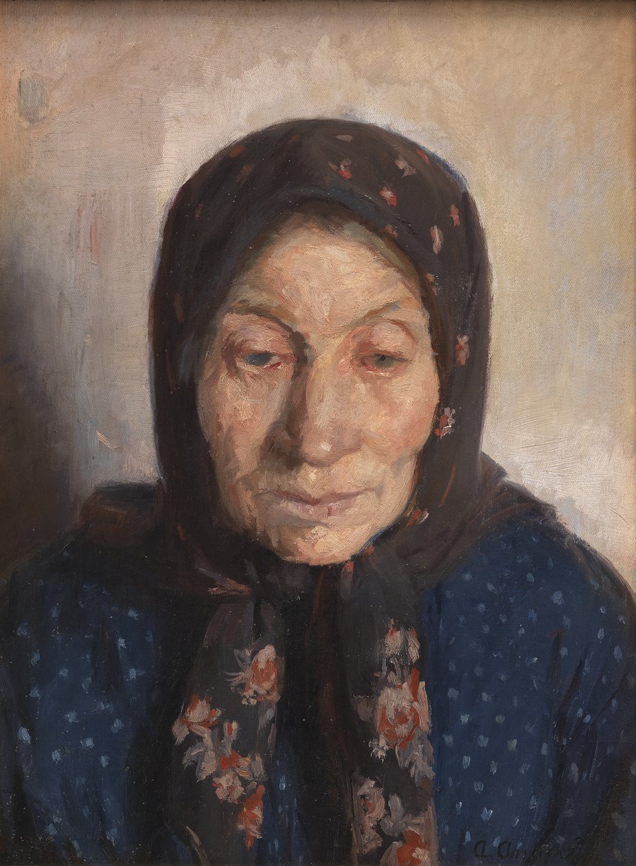 En gammal fiskarfru av Anna Ancher