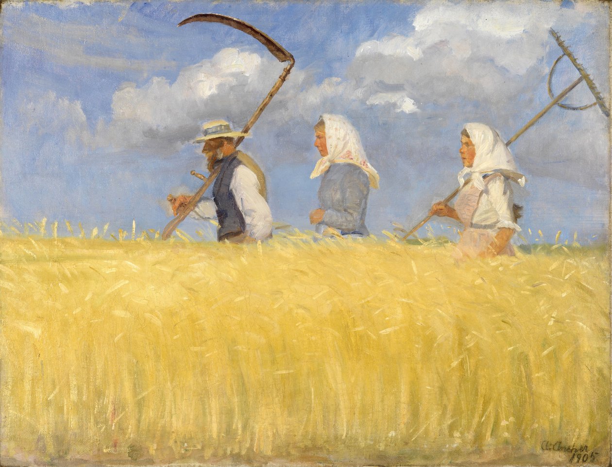 Skördare av Anna Ancher