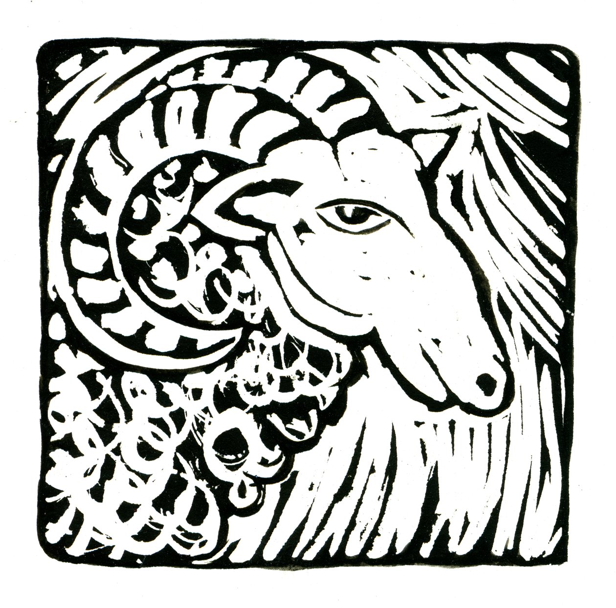 Horoskop (Väduren), 2017 (linnetryck) av Annalisa Morrocco