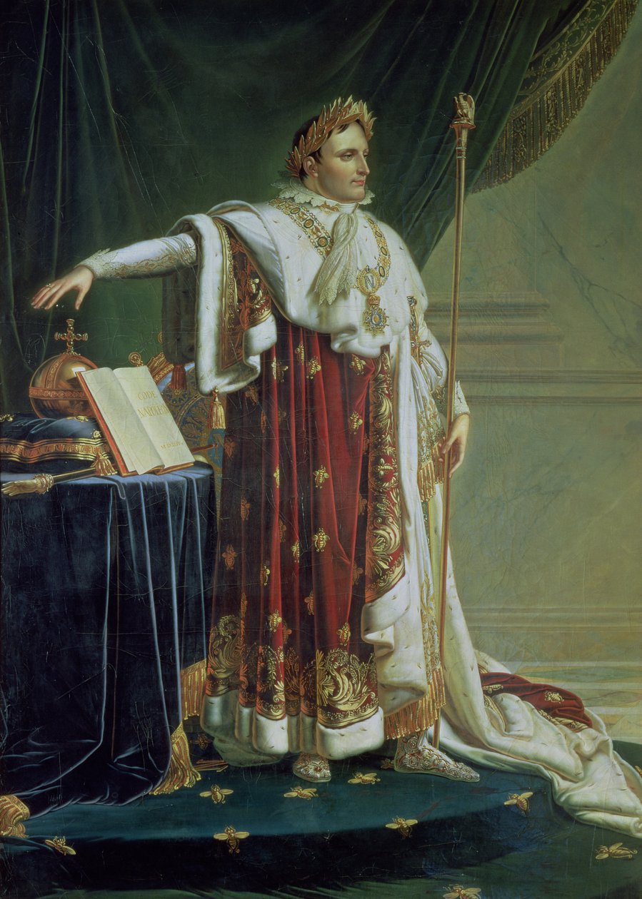 Porträtt av Napoleon I i hans kröningsdräkt, 1804 av Anne Louis Girodet de Roucy Trioson