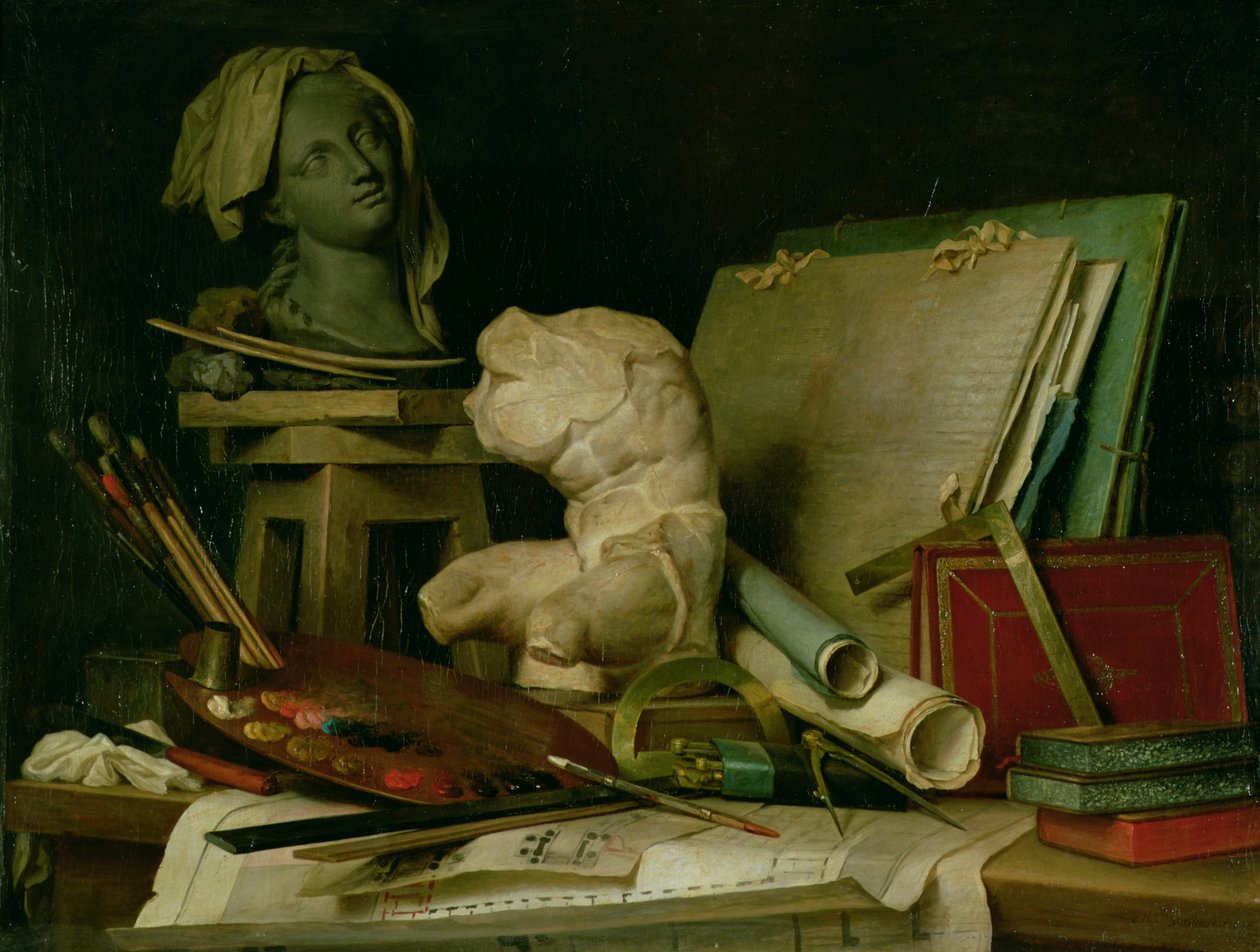 Konstens attribut, 1769 av Anne Vallayer Coster