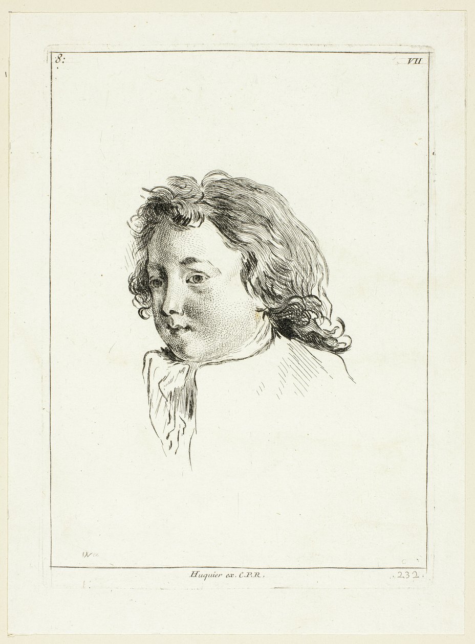 Pojkens huvud (vridet åt höger) av Anne Claude Philippe Caylus