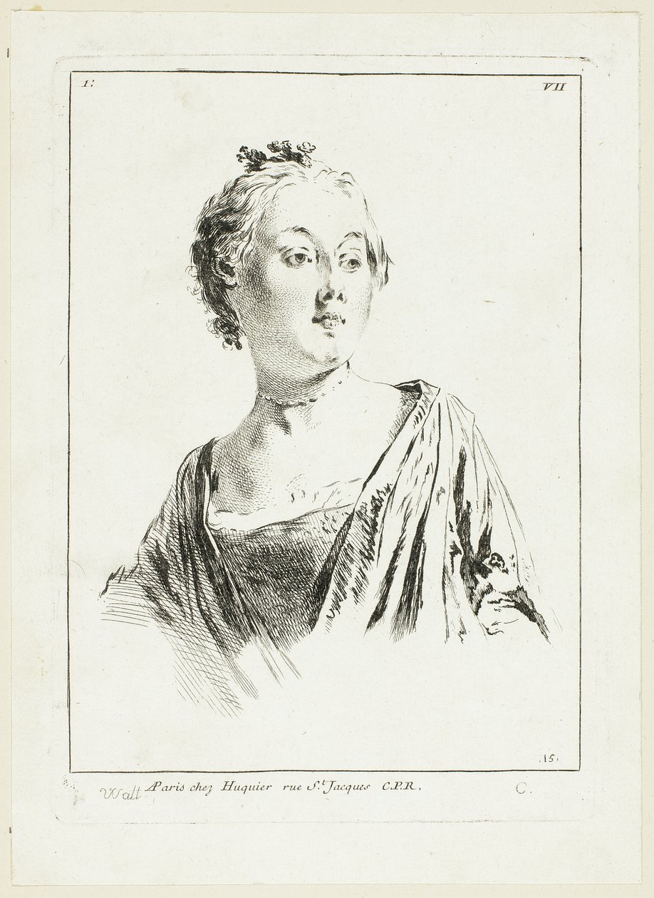 Kvinnans huvud av Anne Claude Philippe Caylus