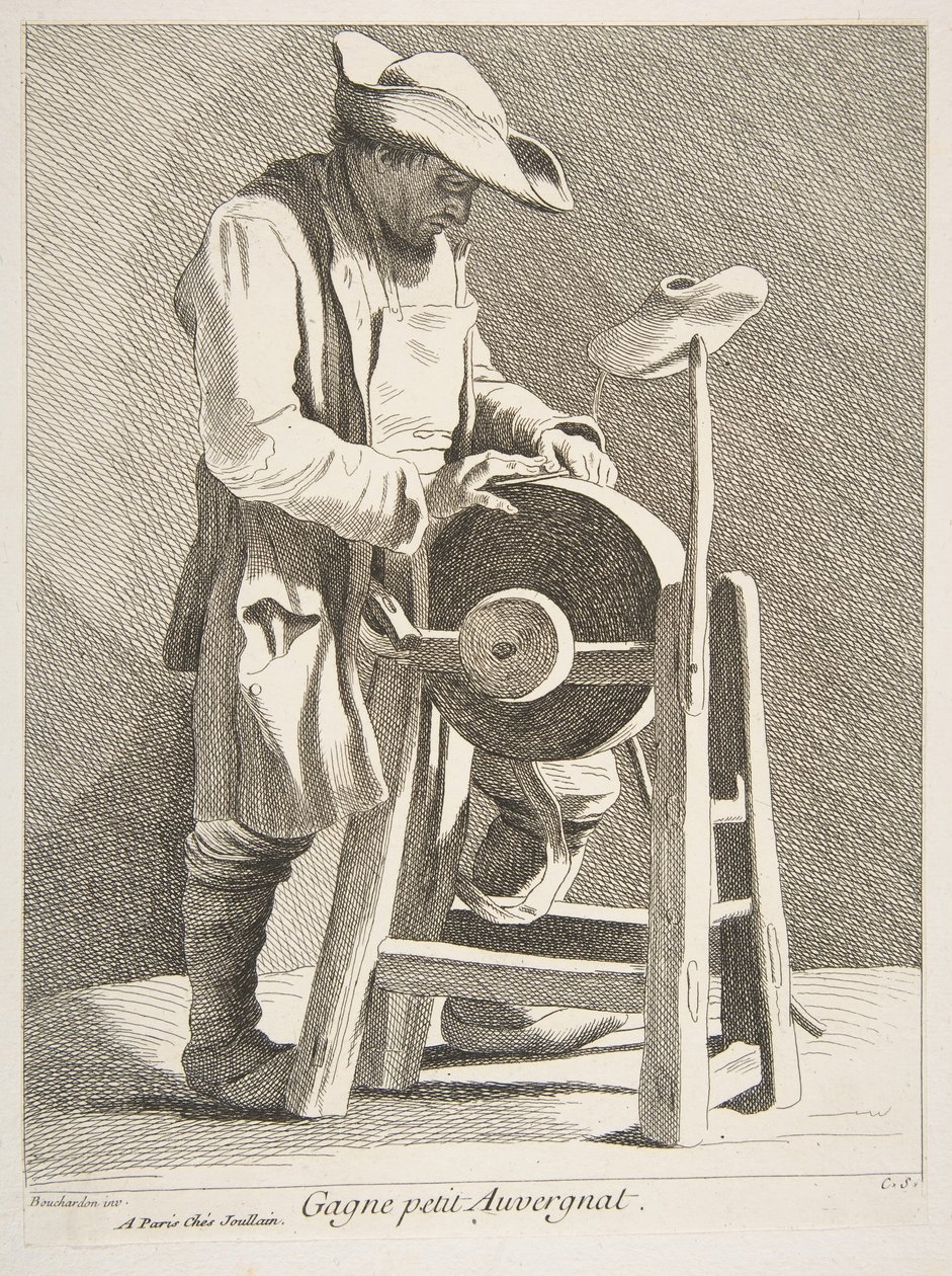 Knivslipare, 1742. av Anne Claude Philippe de Caylus