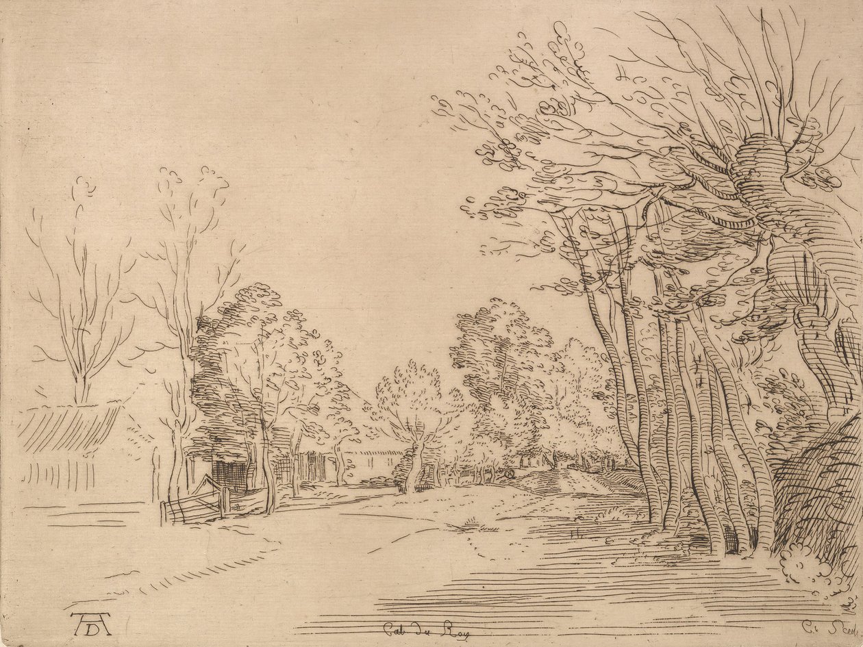 Landskap efter Durer.n.d. av Anne Claude Philippe de Caylus