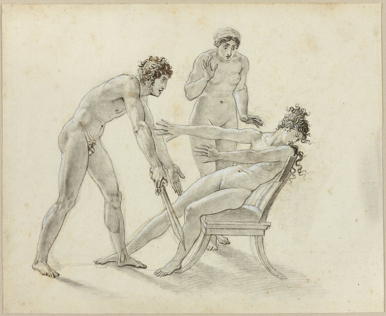 Hermione avvisar Orestes av Anne Louis Girodet de Roussy Trioson