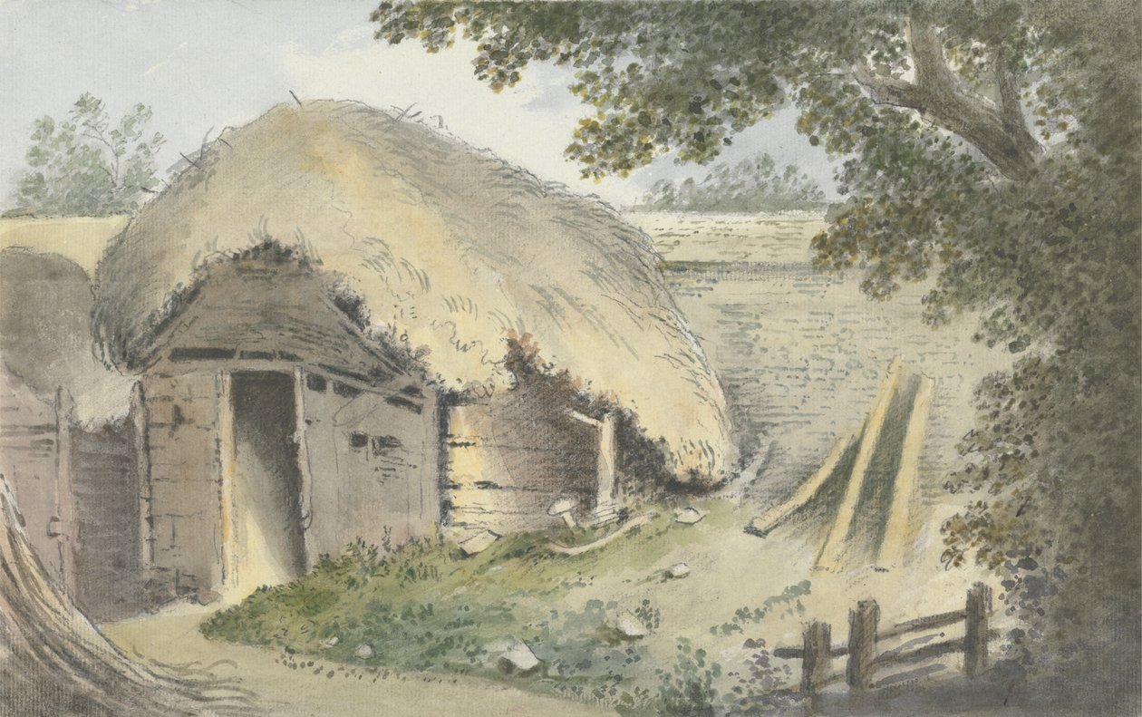 Ladugård med halmtak av Anne Peacock
