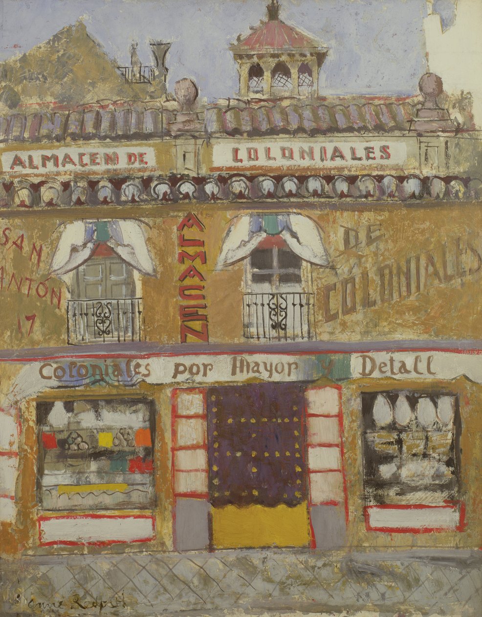 A Shop Front, Granada av Anne Redpath