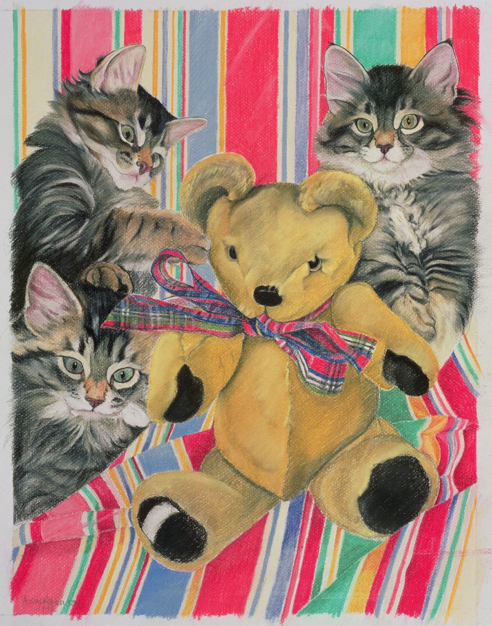 Kattungar och nalle av Anne Robinson