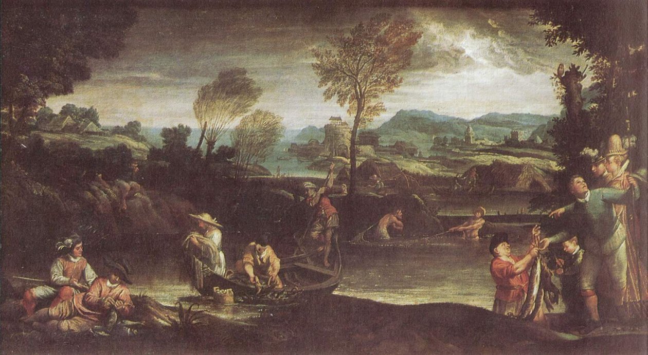 Der Fischfang av Annibale Carracci