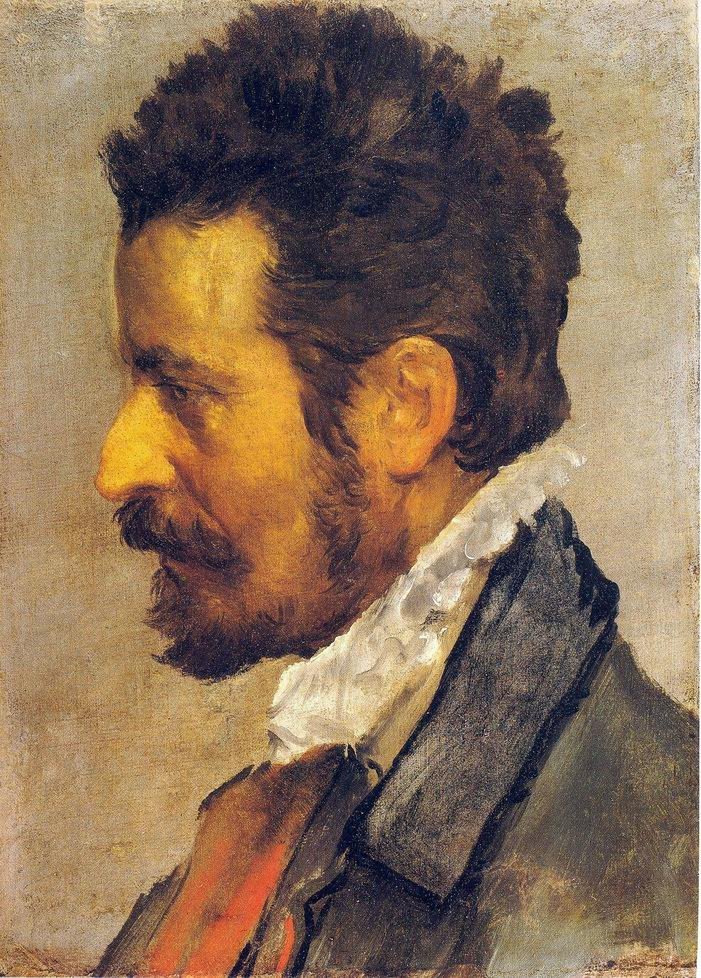 Head of man av Annibale Carracci