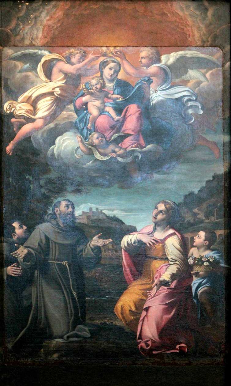 Madonna with Saints av Annibale Carracci