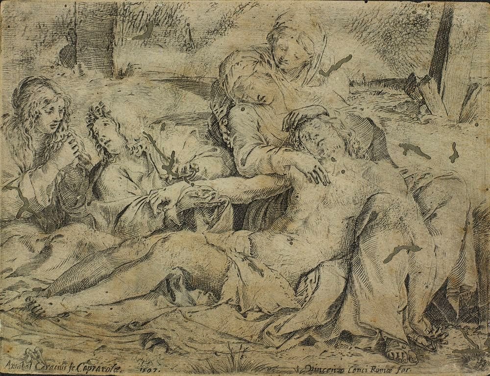 Pietá ou Cristo de Capiarola av Annibale Carracci