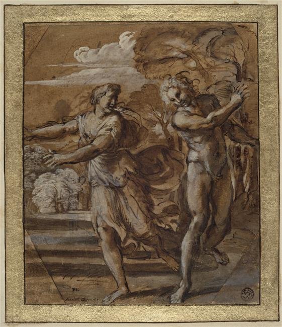 Study for Lupercalia Palazzo Magnani Frescoes, Bologna av Annibale Carracci
