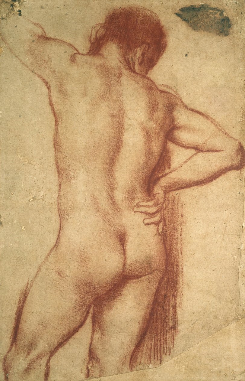 Studie av en naken man av Annibale Carracci
