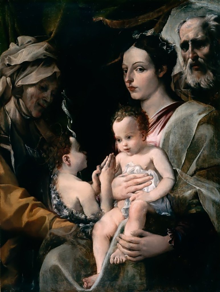 The Holy Family with Saint Elizabeth and Saint John  av Annibale Carracci