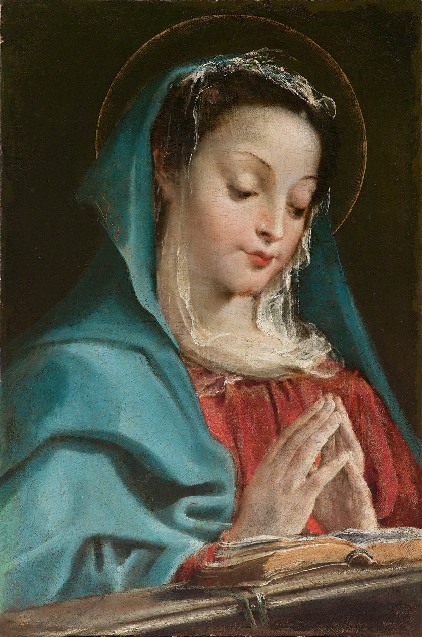 The Virgin in Prayer av Annibale Carracci