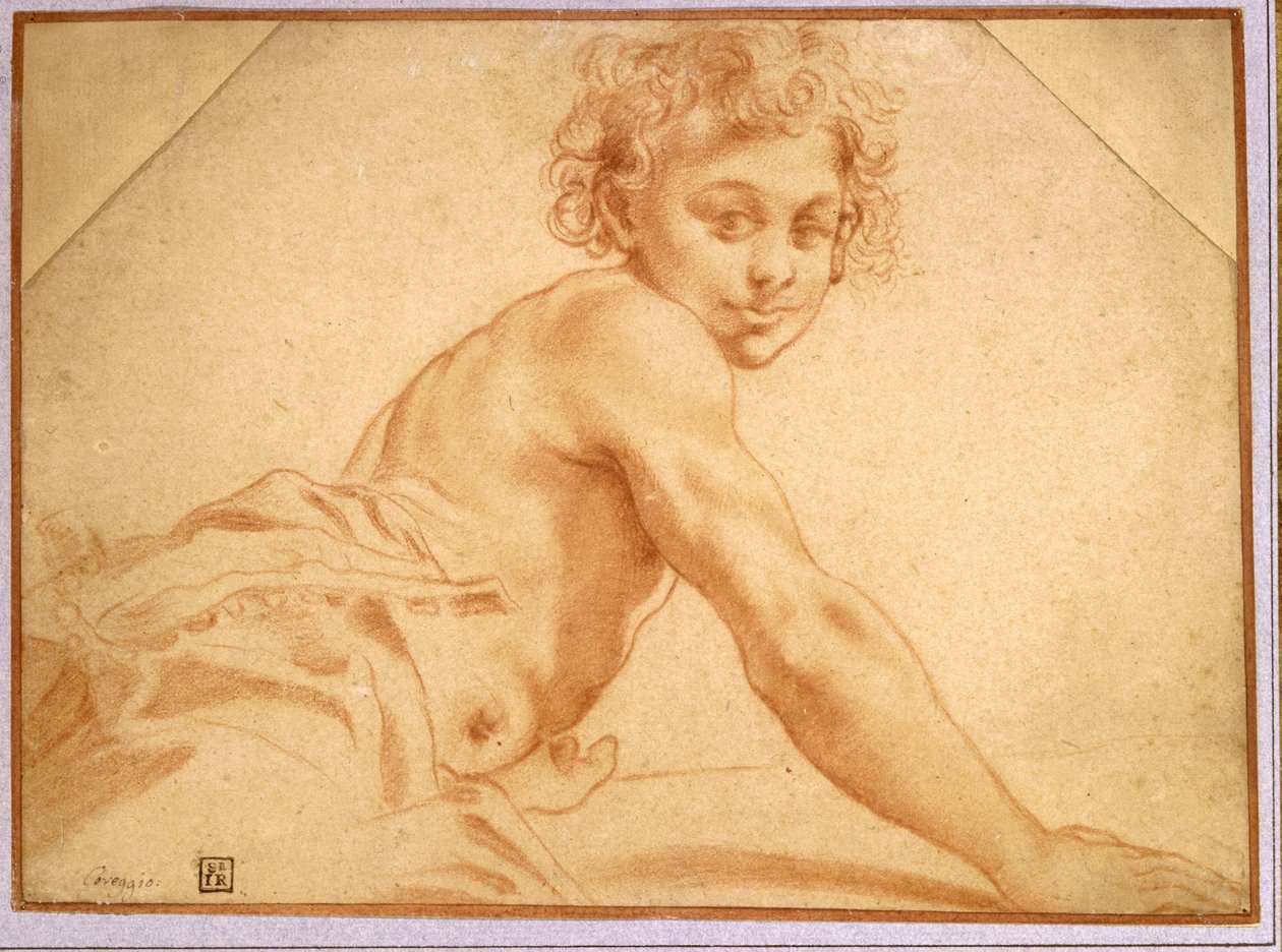 En pojke som tittar över sin axel av Annibale Carracci