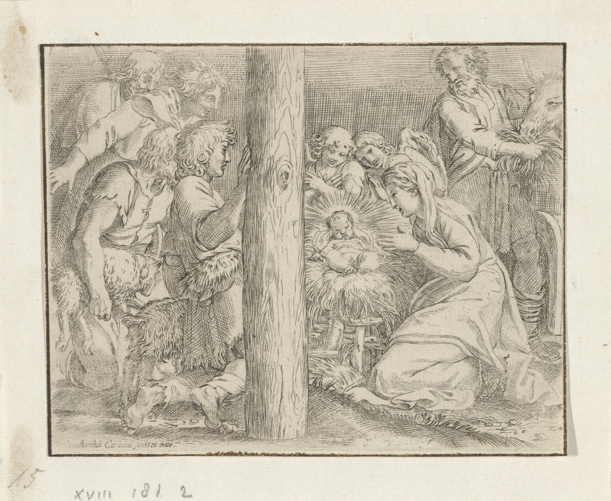 Tillbedjan av herdarna av Annibale Carracci