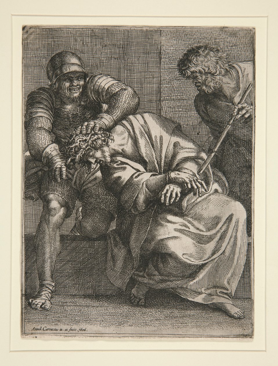 Kristus krönt med törnar av Annibale Carracci