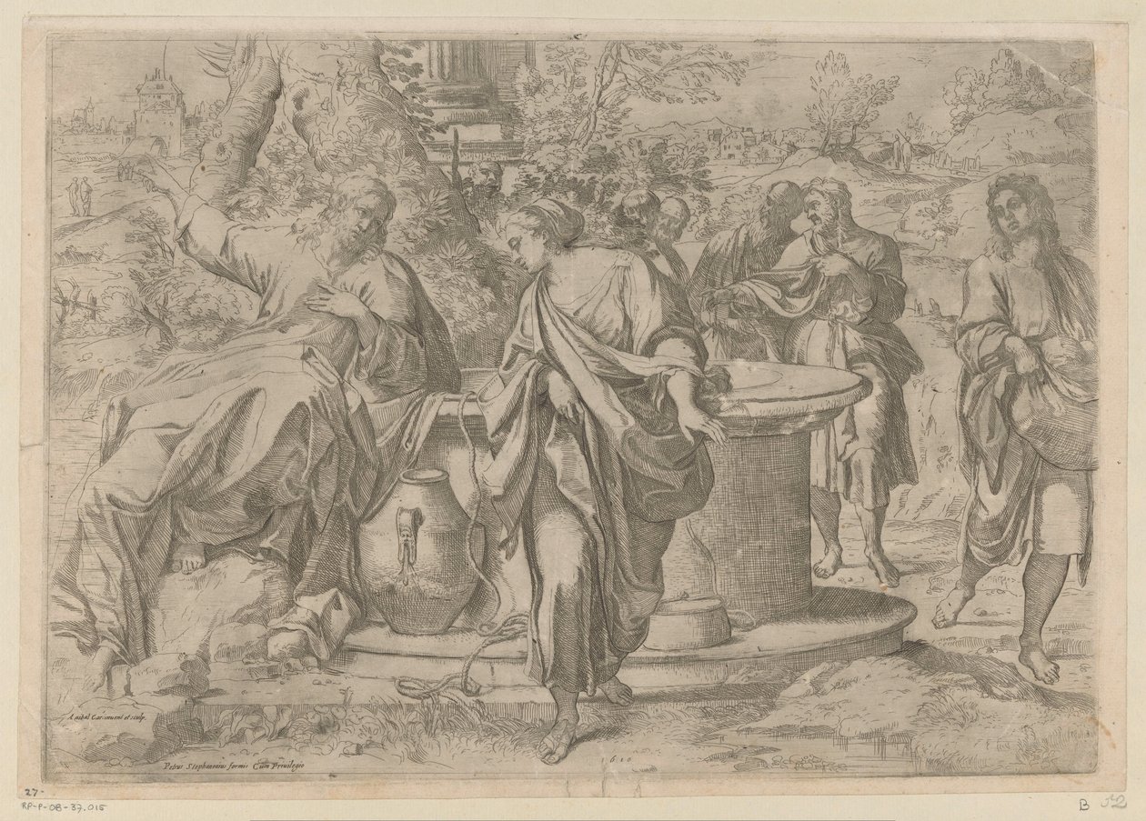 Kristus och den samaritanska kvinnan av Annibale Carracci