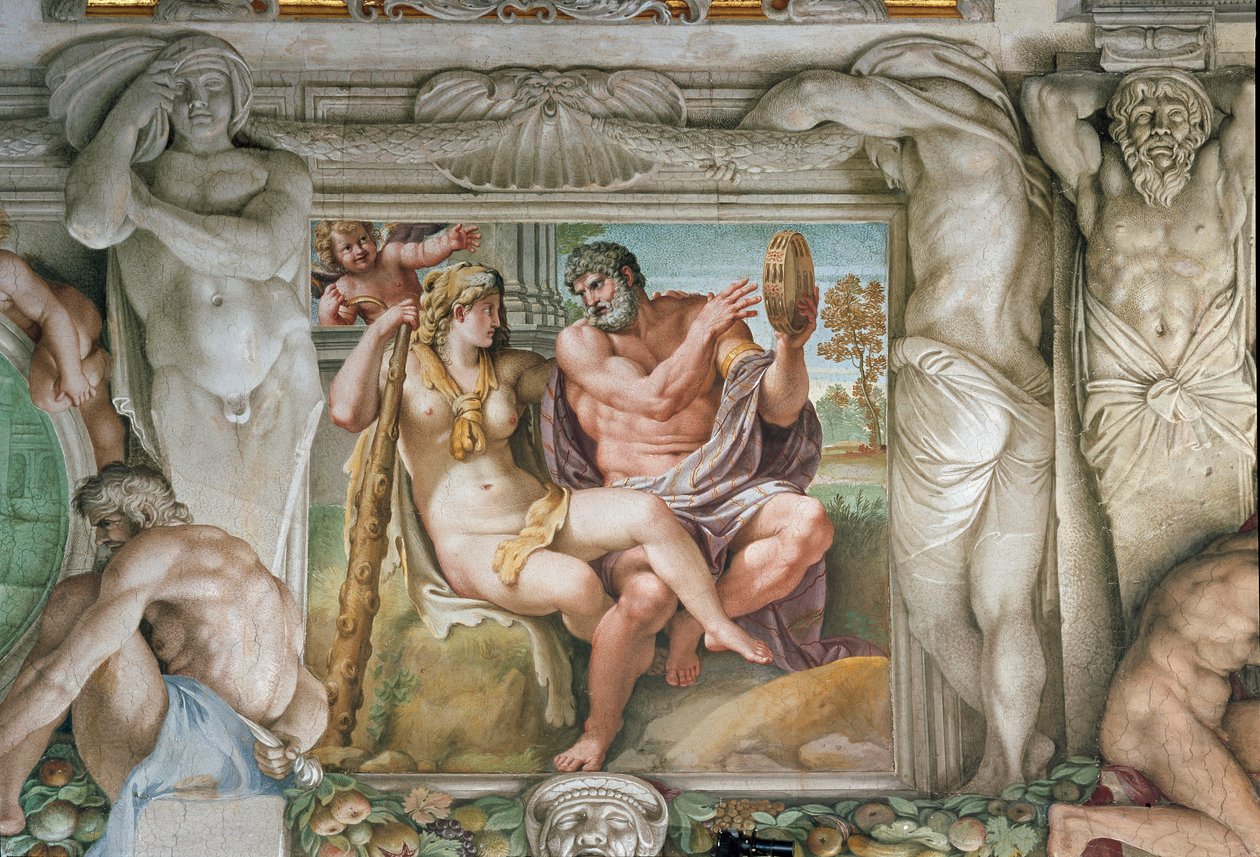 Herakles och Iole (Fresco av Annibale Carracci