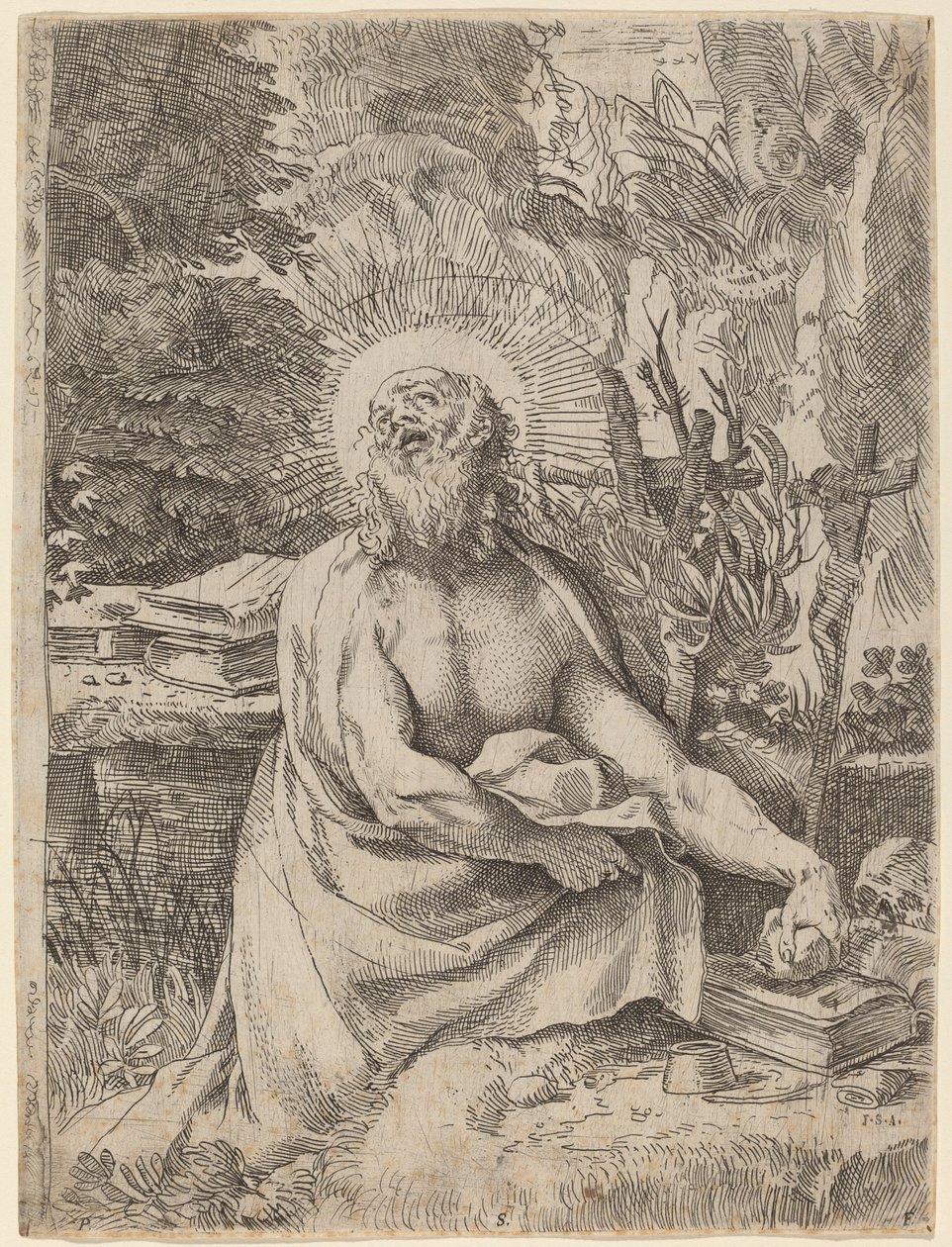 Saint Hieronymus i vildmarken av Annibale Carracci