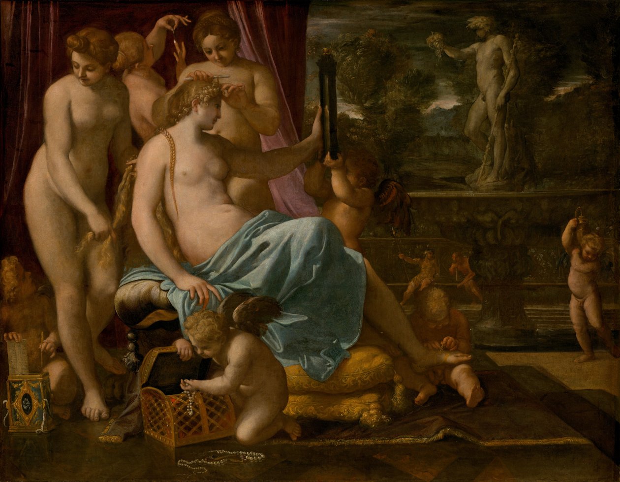 Venus prydd av nåderna av Annibale Carracci