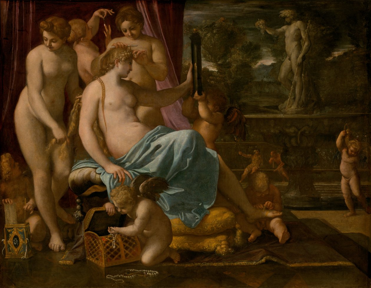 Venus prydd av nåderna av Annibale Carracci