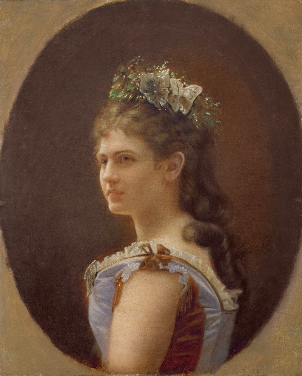 Katharina Schratt, bibi wa Mfalme Franz Joseph wa Austria, 1880swed av Unbekannt Unbekannt