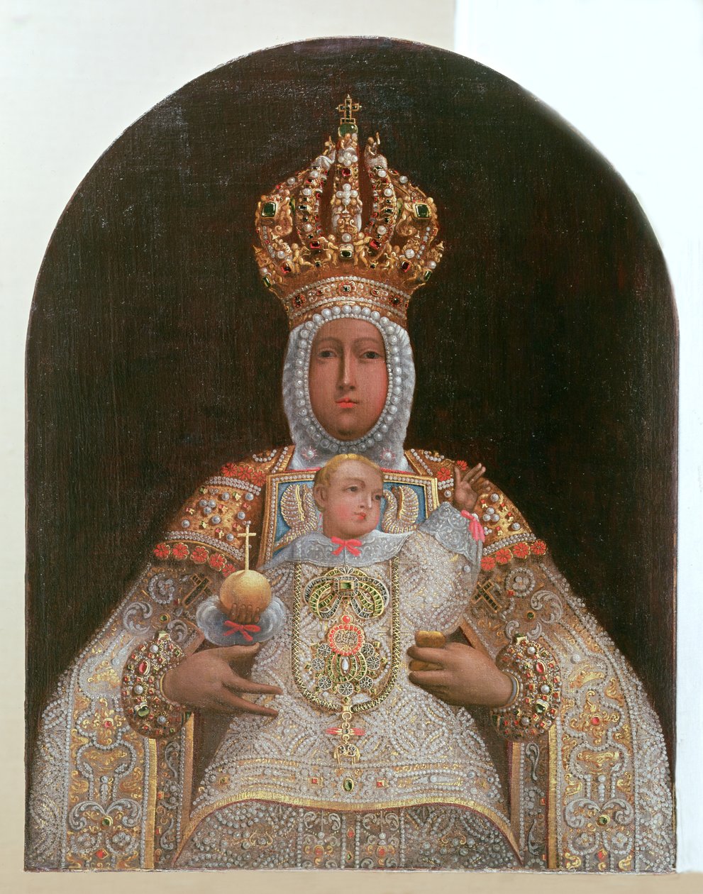 Madonna and Child, School of Cusco av Unbekannt Unbekannt